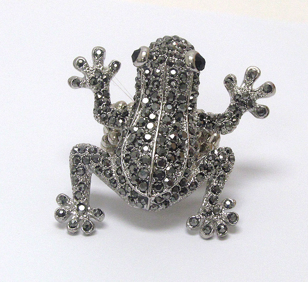 Crystal frog stretch ring