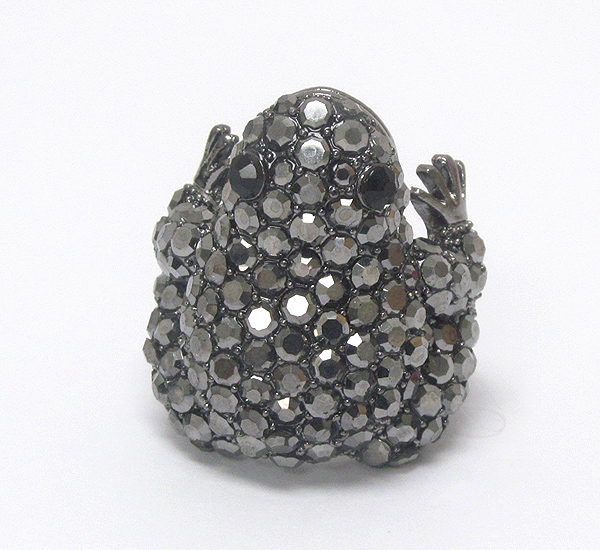 Crystal frog stretch ring