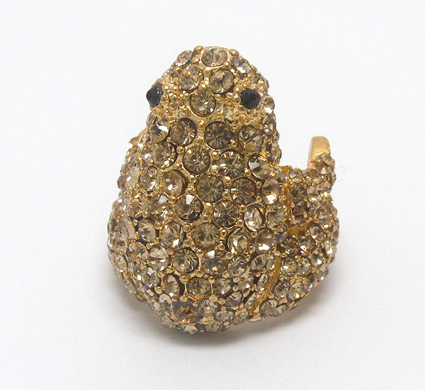 Crystal frog stretch ring