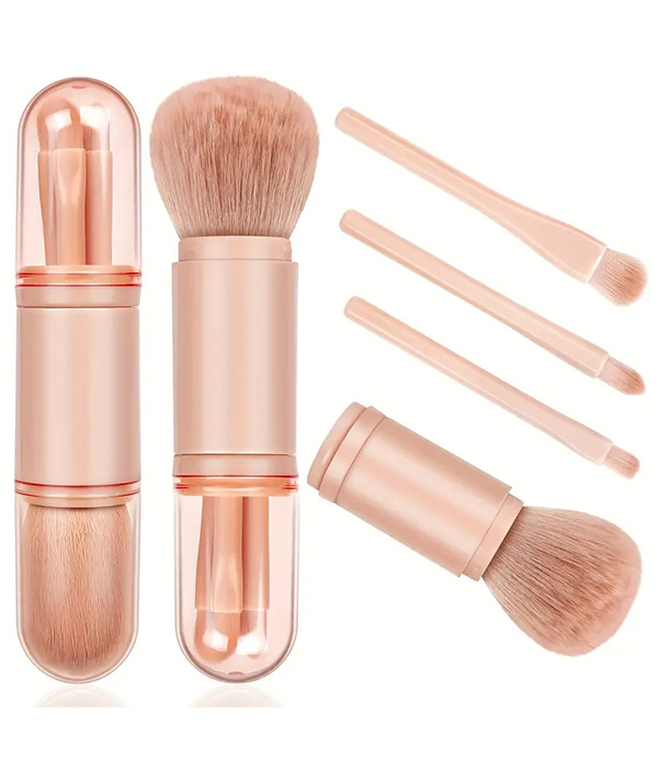 4 piece mini travel makeup brushes