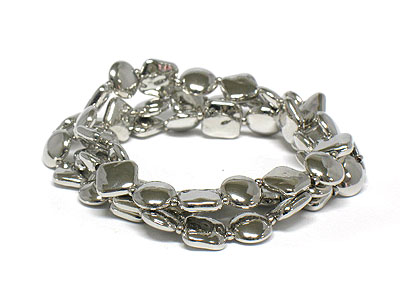 Three stretch metal bracelet