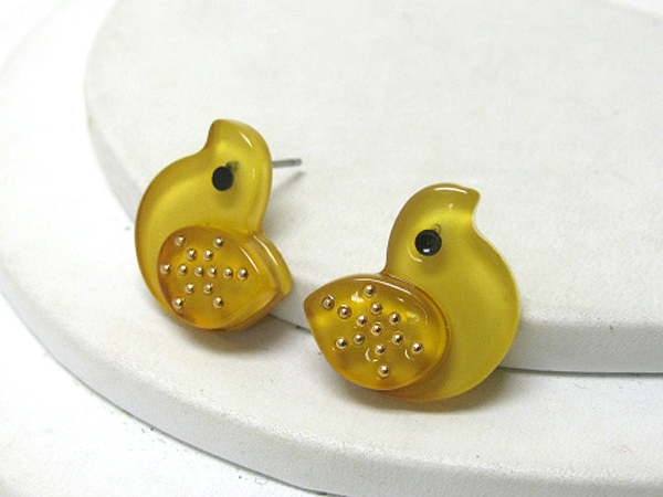 Acrylic chick earring - kid jewelry