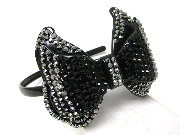 Crystal stud ribbon headband