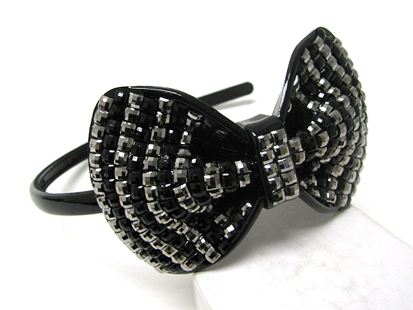 Crystal stud ribbon headband