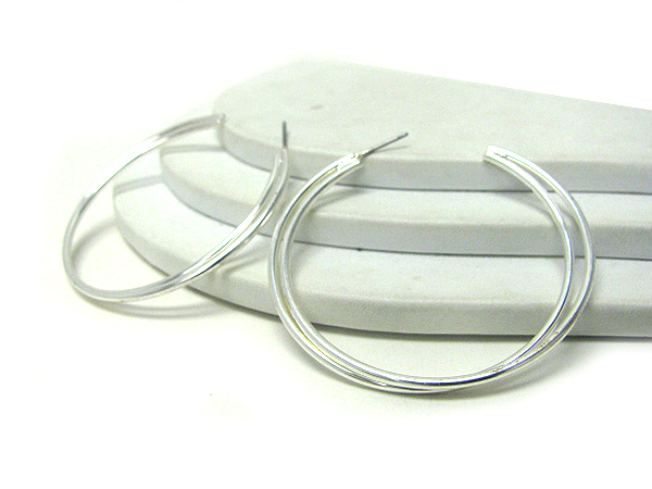 Double hollow hoop earrings - hoops