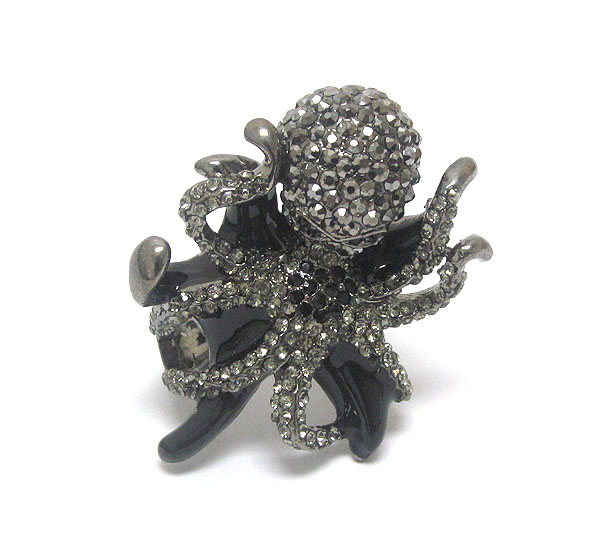 Crystal octopus stretch ring