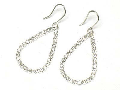 Rhinestone tear drop earring