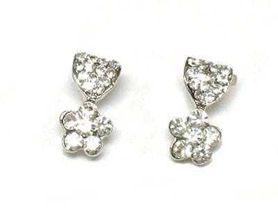 Crystal small flower earring