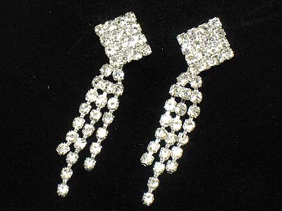 Rhinestone drop earring