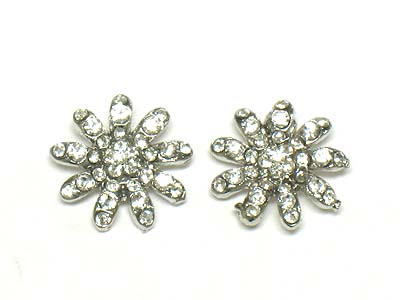 Crystal flower earring