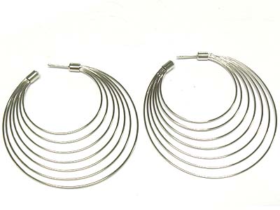 Multi metal hoop earring - hoops