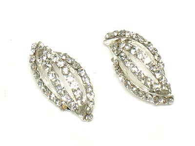 Crystal leaves earring