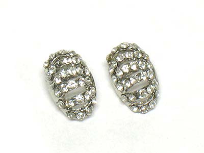 Crystal shavy arc earring