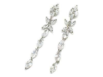 Cubic linear drop earring