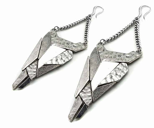 Achitecture metal drop earring