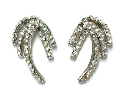 Crystal clip on earring