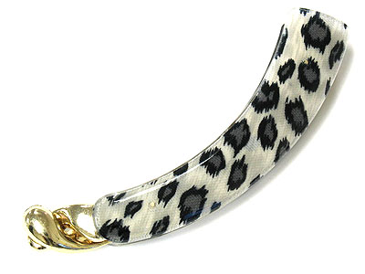 Animal skin pattern acryl large hair pin