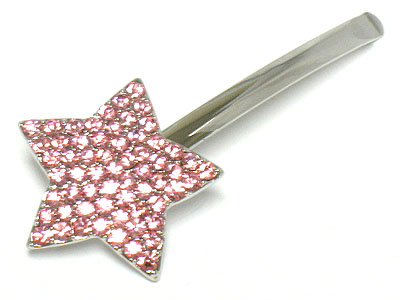 Crystal star hair pin