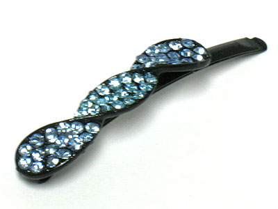 Crystal ribbon hair pin