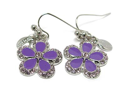 Tutti frutti crystal and epoxy flower earring