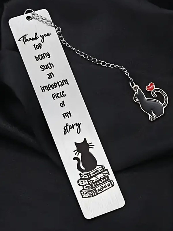 Pet lovers theme stainless steel bookmark