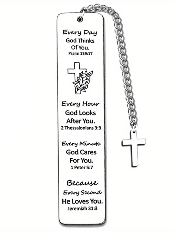 Religious inspiration stainless steel bookmark - psalm 139:17