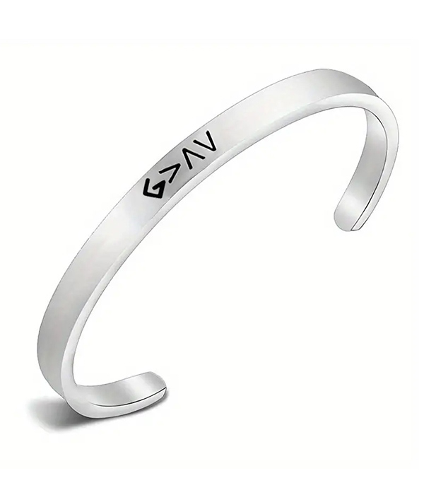 God greater than highs lows bangle bracelet