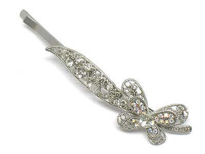 Crystal butterfly hair pin