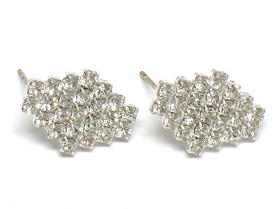 Multi crystal stud earring