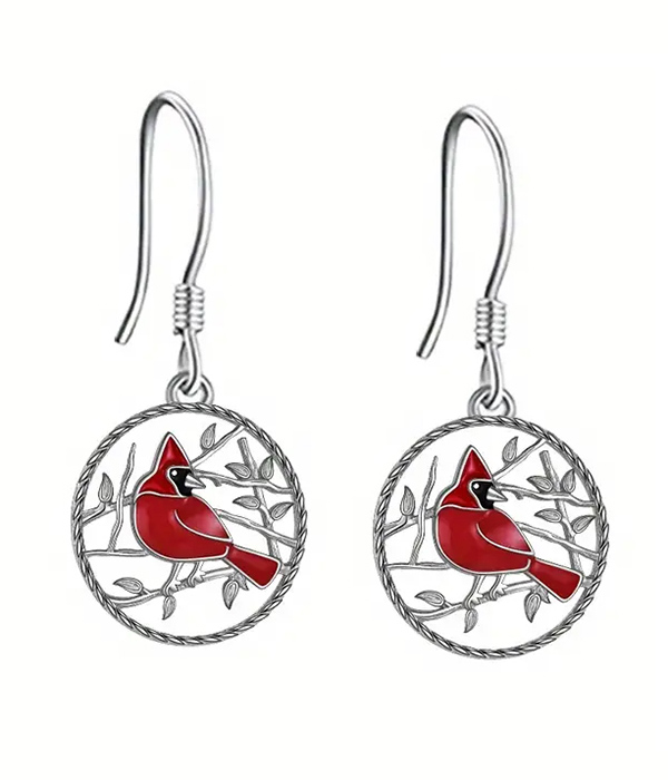 Cardinal earring