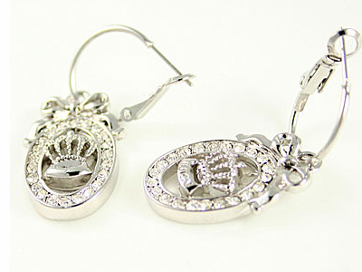 Made in korea whitegold plating designer inspired crown earring