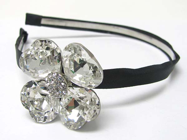 Crystal flower accent headband