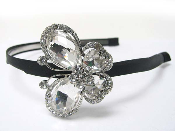 Crystal butterfly accent headband