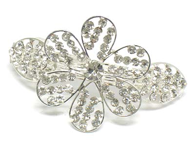 Crystal deco flower pattern hair pin