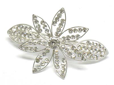 Crystal deco flower pattern hair pin