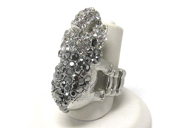 Crystal stud  elephant stretch ring