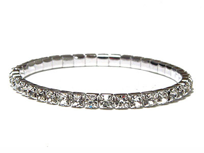 Crystal single line stretch bracelet