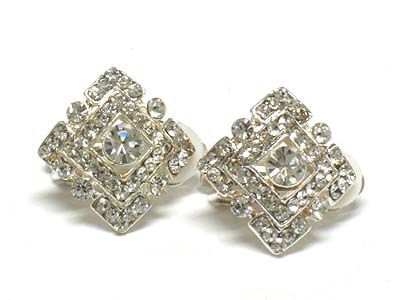 Crystal clip on earring