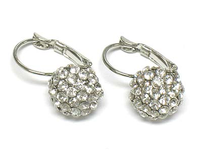 Multi crystal ball earring