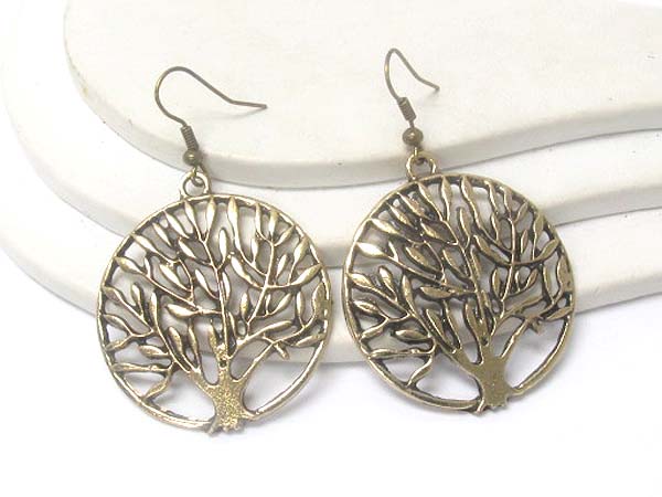 Tree of life metal earring