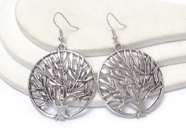 Tree of life metal earring