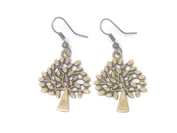 Tree of life metal earring