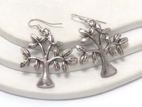 Metal tree earring