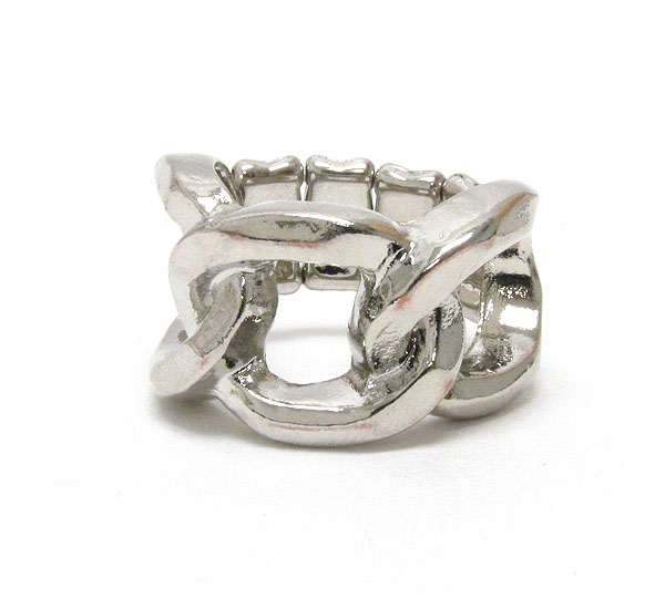 Thick metal chain stretch ring