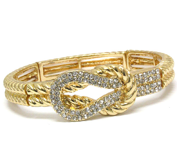 Crystal deco knot stretch bracelet