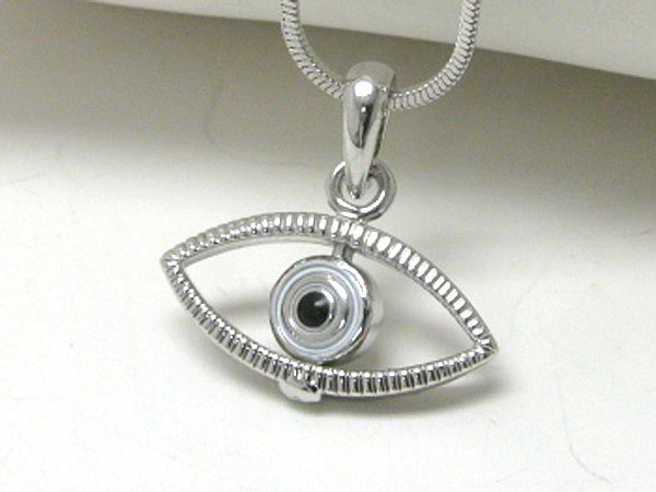 Made in korea whitegold plating evil eye pendant necklace