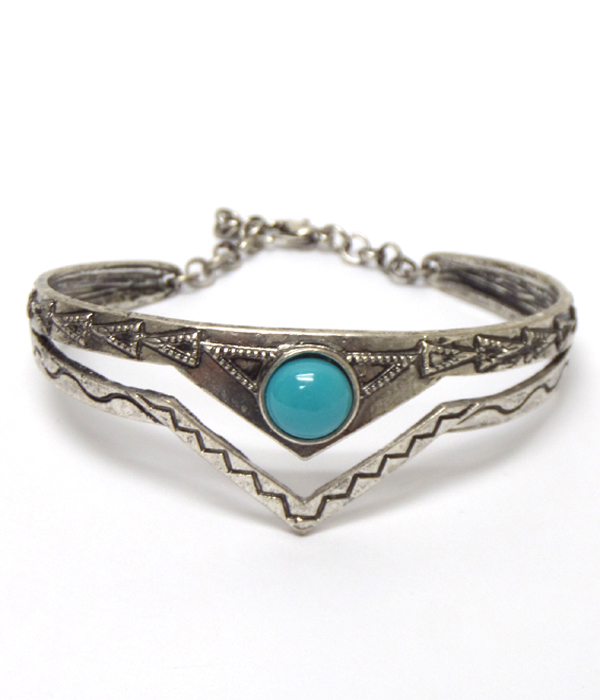 Double layer burnish style bracelet