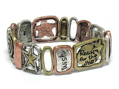 Hope dream wish message chicos style stretch bracelet