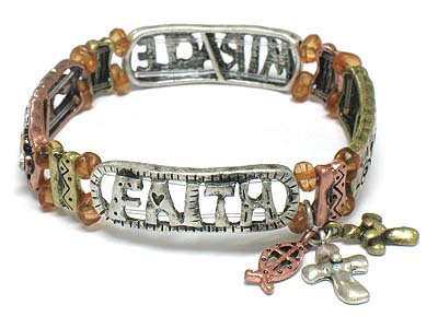 Expect miracle,have faith  chicos style stretch bracelet