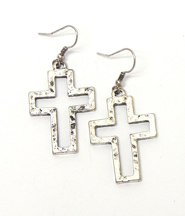 Handmade cross earring